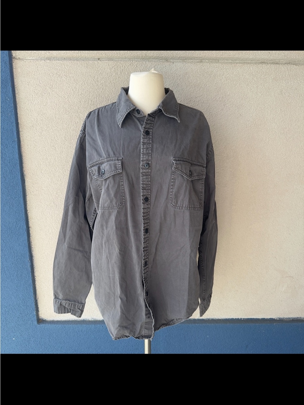 Vintage Gap Gray Button-Up Utility Shirt